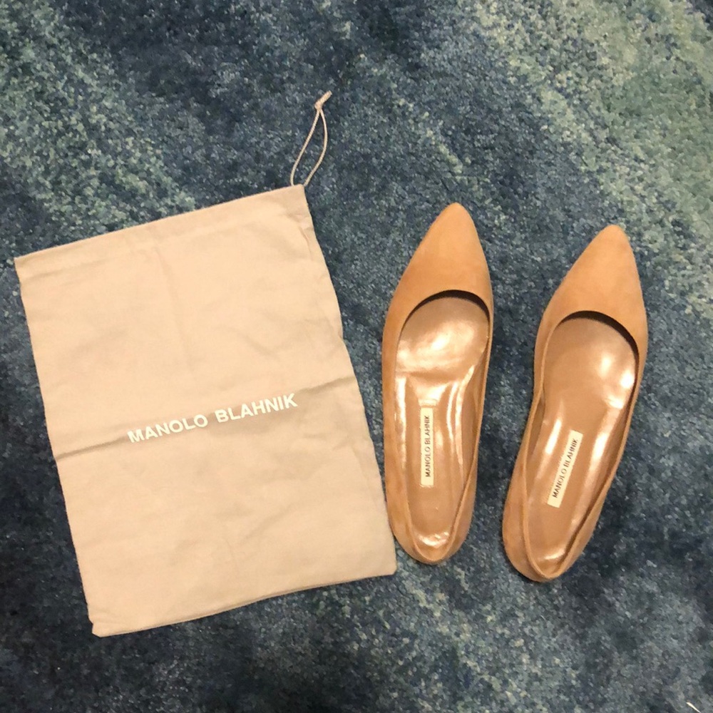 Manolo Blahnik BB Suede Flat